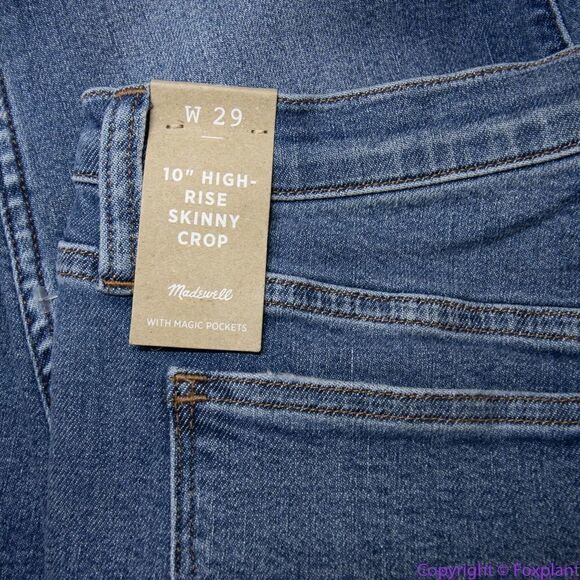 NEW Madewell 10" High-Rise Skinny Crop Jeans in Bradfield Wash, 29 - Picture 14 of 16